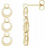 14K Yellow Geometric Dangle Earrings   -652355:60001:P-ST-WBC