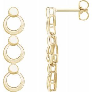 14K Yellow Geometric Dangle Earrings   -652355:60001:P-ST-WBC