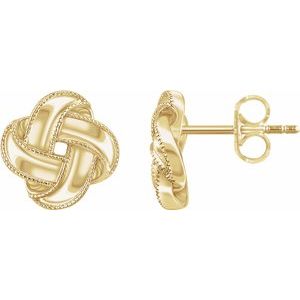 14K Yellow Knot Earrings-652805:60001:P-ST-WBC