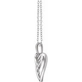 Sterling Silver .05 CT Diamond Heart 18" Necklace  -652922:60001:P-ST-WBC