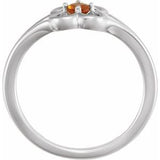 14K White Citrine Youth Flower Ring-71944:621:P-ST-WBC