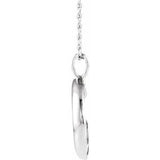 Sterling Silver Crescent Moon 16-18" Necklace -86693:604:P-ST-WBC