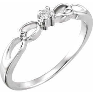 14K White .03 CT Diamond Heart Ring-60359:207595:P-ST-WBC
