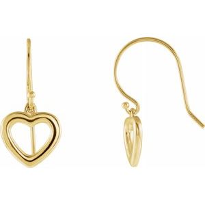 Petite Heart Earrings-84604:100:P-ST-WBC