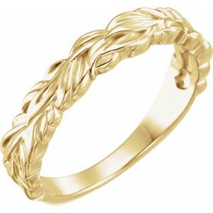 14K Yellow Stackable Leaf Ring -51768:102:P-ST-WBC