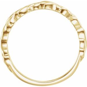 14K Yellow Stackable Leaf Ring -51768:102:P-ST-WBC