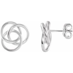 14K White Knot Earrings-2827:2724960:P-ST-WBC