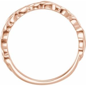 14K Rose Stackable Leaf Ring -51768:103:P-ST-WBC