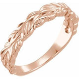 14K Rose Stackable Leaf Ring -51768:103:P-ST-WBC
