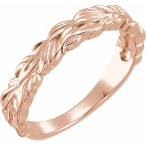 14K Rose Stackable Leaf Ring -51768:103:P-ST-WBC