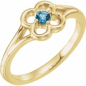 14K Yellow Alexandrite Youth Flower Ring-71944:616:P-ST-WBC