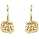 14K Yellow 10 mm Knot Lever Back Earrings  -21418:9006:P-ST-WBC