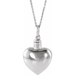 10K White Heart Ash Holder 18" Necklace-R45393:6004:P-ST-WBC