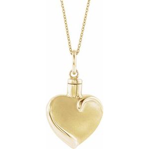 10K Yellow Heart Ash Holder 18" Necklace-R45393:6005:P-ST-WBC