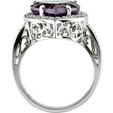 14K White Amethyst & 1/6 CTW Diamond Ring-65666:60001:P-ST-WBC