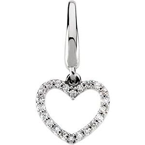 14K White 1/10 CTW Diamond Heart Charm-67135:84409:P-ST-WBC
