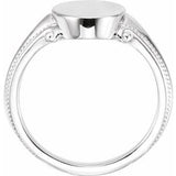 Sterling Silver 13x9.65 mm Oval Signet Ring-51805:105:P-ST-WBC