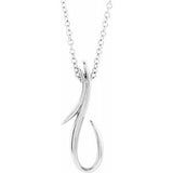 Sterling Silver Freeform 16-18" Necklace-86734:604:P-ST-WBC