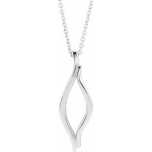 Sterling Silver Freeform 16-18" Necklace  -86741:604:P-ST-WBC