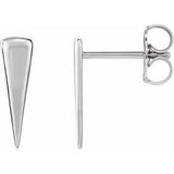 Sterling Silver 12x3.27 mm Triangle Earrings-86761:604:P-ST-WBC
