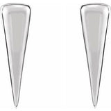 14K White 12x3.27 mm Triangle Earrings-86761:600:P-ST-WBC
