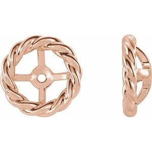 14K Rose Rope Earring Jackets     -86743:602:P-ST-WBC