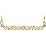 14K Yellow Heart Bar 16-18" Necklace  -86769:601:P-ST-WBC