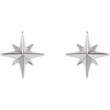 Sterling Silver Star Earrings   -86757:604:P-ST-WBC
