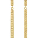 14K Yellow Sculptural-Inspired Bar Earrings   -86791:601:P-ST-WBC