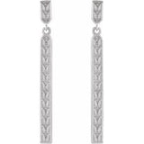 Sterling Silver Sculptural-Inspired Bar Earrings   -86791:604:P-ST-WBC