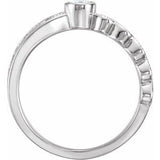 14K White 3.5 mm Round Forever One‚Ñ¢ Moissanite & .05 CTW Diamond Ring -653362:601:P-ST-WBC