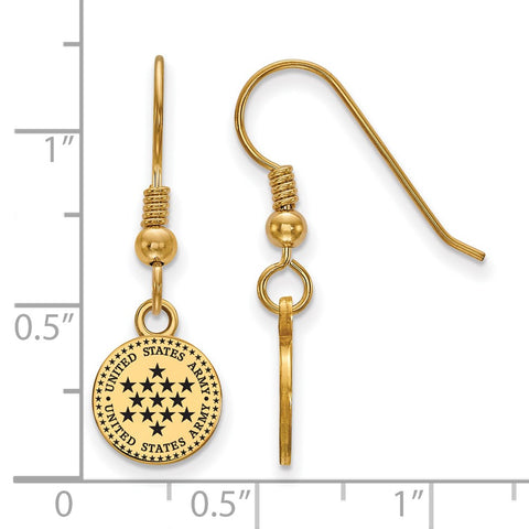 GP Sterling Silver United States Army Epoxied Small Dangle Earrings-WBC-GP023ARM