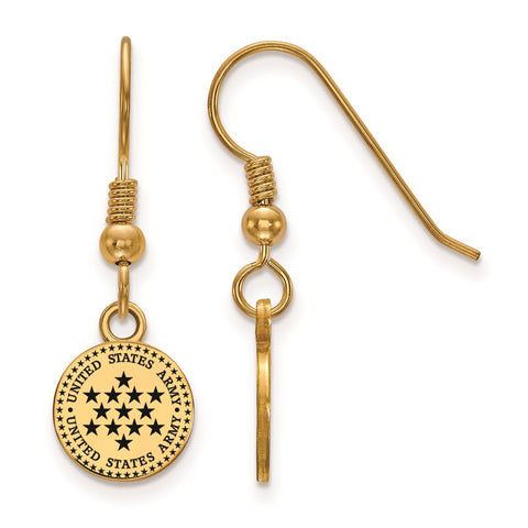 GP Sterling Silver United States Army Epoxied Small Dangle Earrings-WBC-GP023ARM