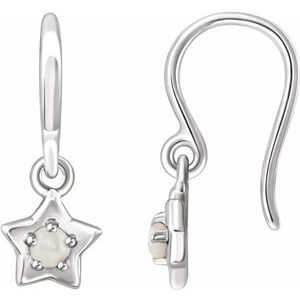 14K White 3 mm Round June Youth Star Birthstone Earrings-653420:635:P-ST-WBC