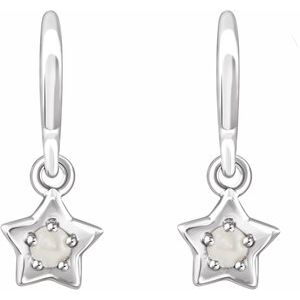 14K White 3 mm Round June Youth Star Birthstone Earrings-653420:635:P-ST-WBC