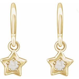 14K Yellow 3 mm Round June Youth Star Birthstone Earrings-653420:634:P-ST-WBC