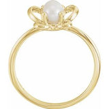 14K Yellow 4x3 mm Pearl June Youth Butterfly Birthstone Ring   -653415:634:P-ST-WBC