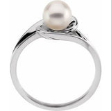 14K White Akoya Cultured Pearl Ring-60610:251848:P-ST-WBC