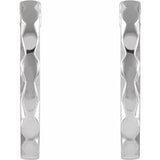 Sterling Silver Geometric Hoop Earrings  -86849:604:P-ST-WBC