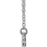 Platinum Sideways Cross Bar 18" Necklace   -R45401:603:P-ST-WBC