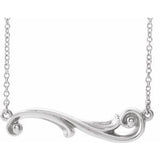 Sterling Silver Freeform Bar 18" Necklace   -86873:609:P-ST-WBC