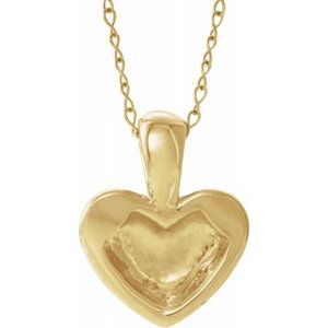 14K Yellow Youth Heart 15" Necklace-190061:601:P-ST-WBC