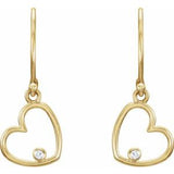 14K Yellow .03 CTW Diamond Heart Earrings-85546:60002:P-ST-WBC