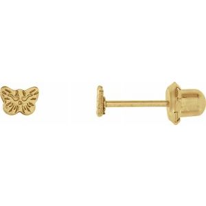 24K Gold-Washed Stainless Steel Butterfly Piercing Earrings  -21516:2315800:P-ST-WBC
