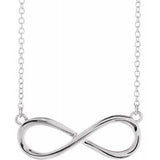 Sterling Silver Infinity-Inspired 18" Necklace-85947:60001:P-ST-WBC