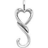 Platinum 32.5x12.75 mm Heart Pendant-80747:229737:P-ST-WBC