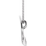 Platinum Holy Spirit Dove 16-18" Necklace  -R45402:603:P-ST-WBC