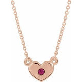 14K Rose Chatham¬Æ Created Ruby Heart 16" Necklace                -86335:60034:P-ST-WBC