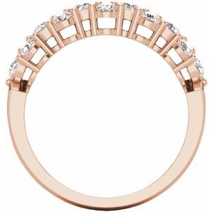 14K Rose 1 CTW Diamond Anniversary Band-653561:602:P-ST-WBC