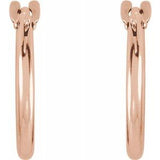 14K Rose 12.5 mm Hinged Hoop Earrings -19100:601:P-ST-WBC